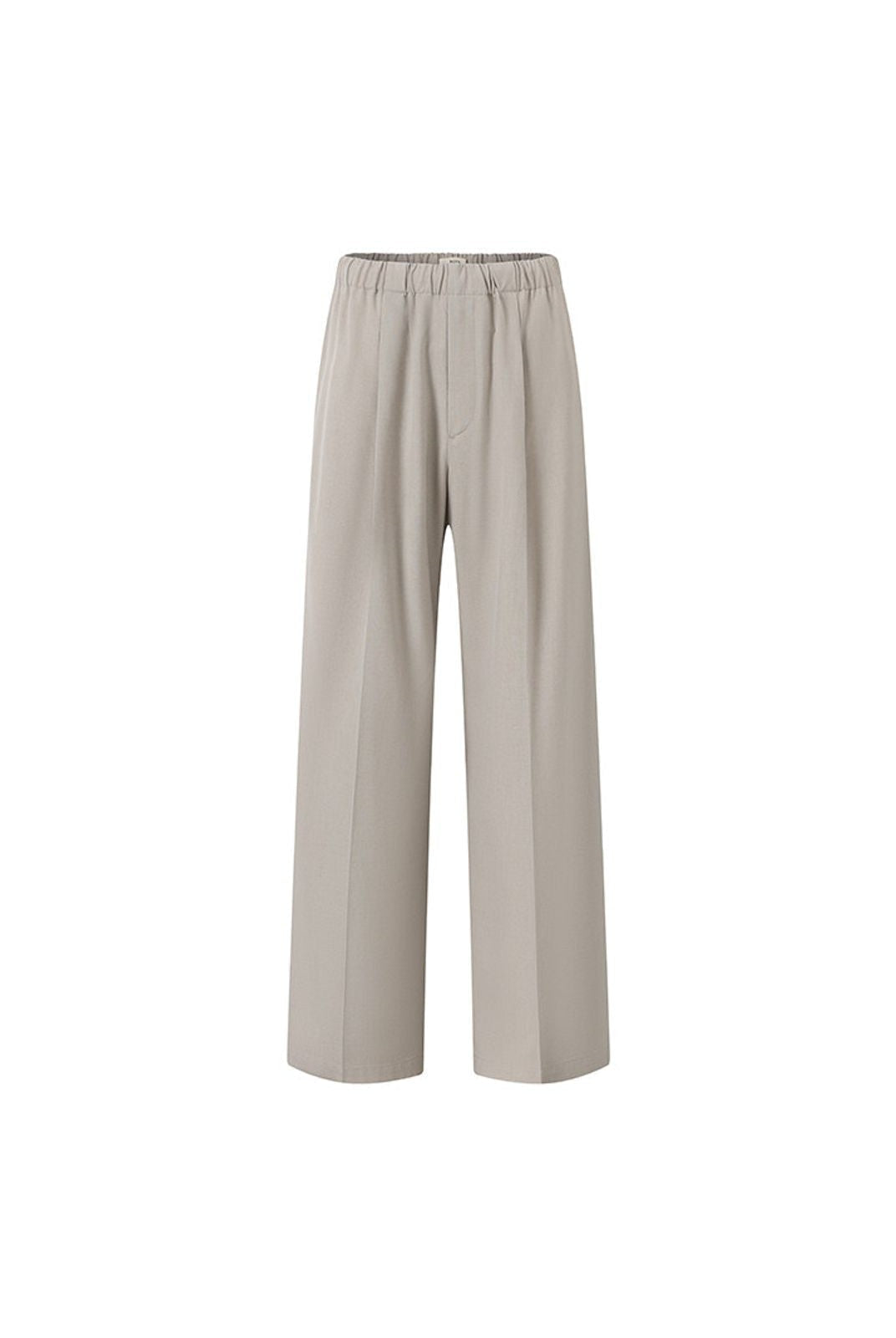 ROYA Wide Leg Wool Blend Trousers in Beige