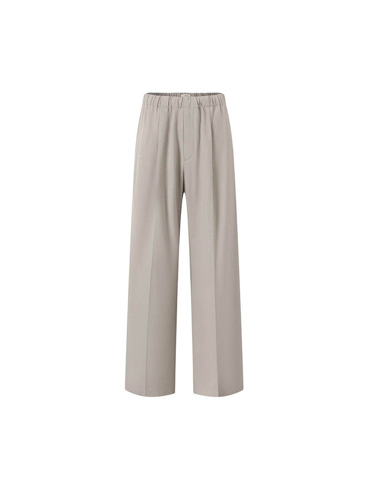ROYA Wide Leg Wool Blend Trousers in Beige