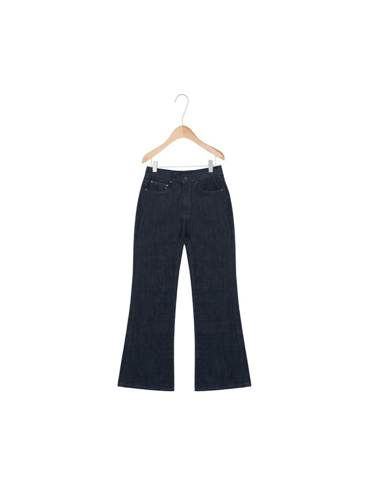 alright then Retro Raw Denim Flared Jeans in Blue