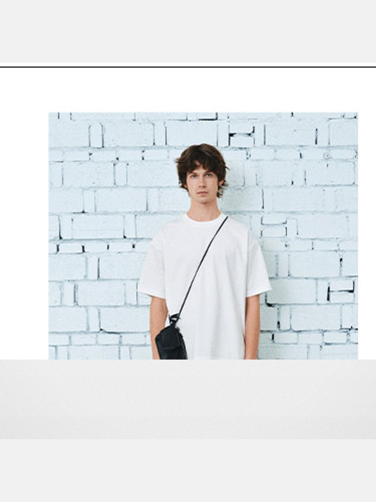 NANS 240g High Twist Cotton T Shirt in White - On Model