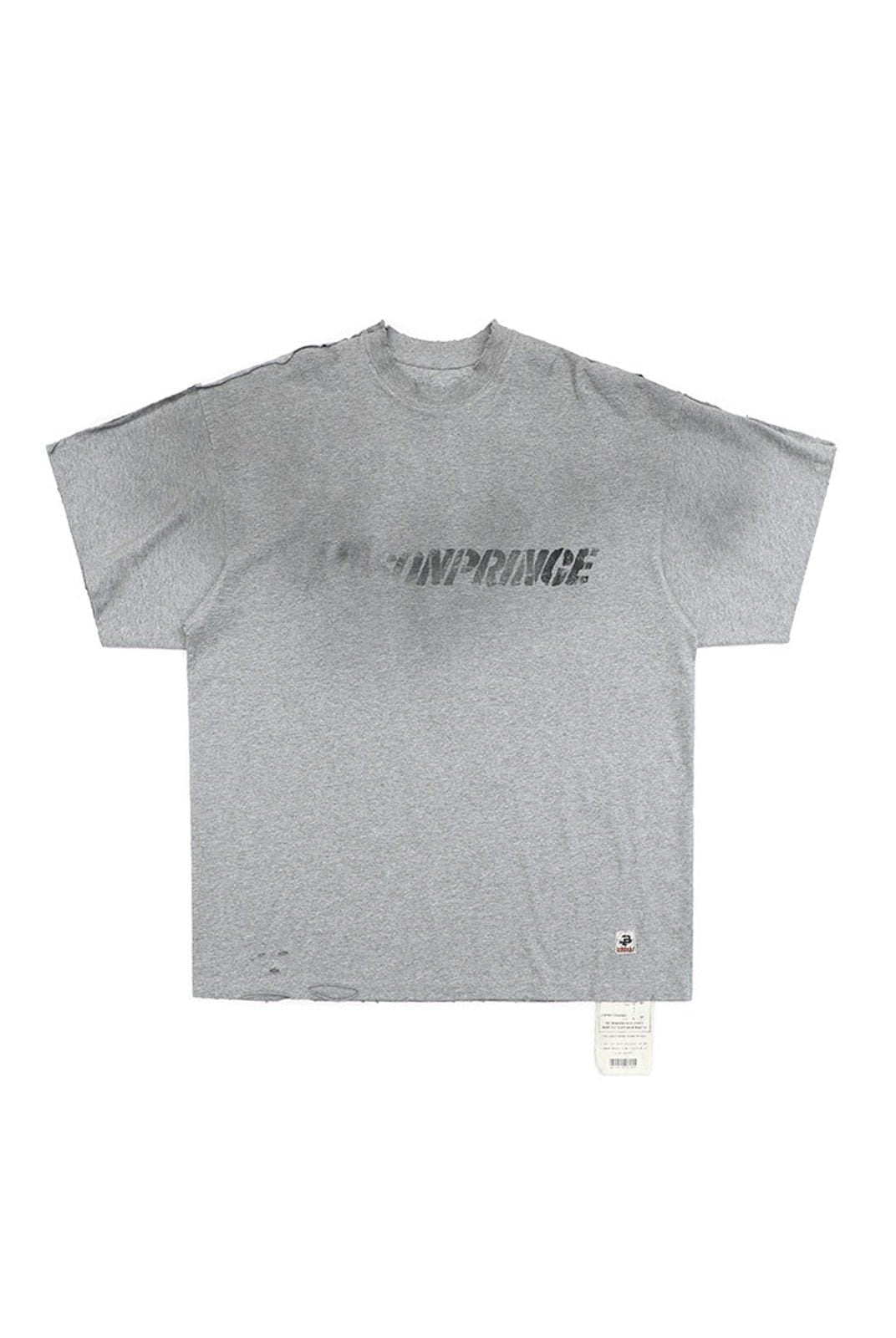MasonPrince Distressed Spray Paint Logo T Shirt in Gray