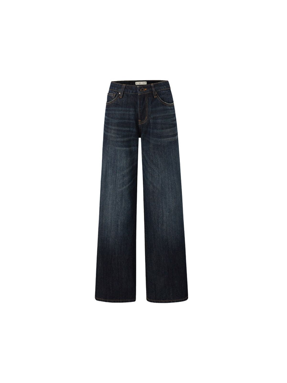 alright then Vintage Dark Wash Wide Leg Jeans in Blue