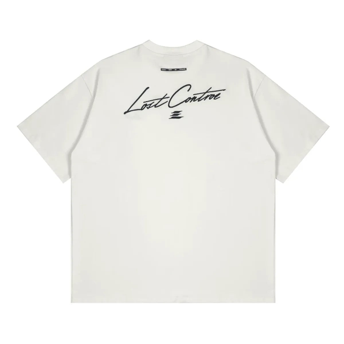 LOSTCTRL Handwritten 3D Embroidery T Shirt in White