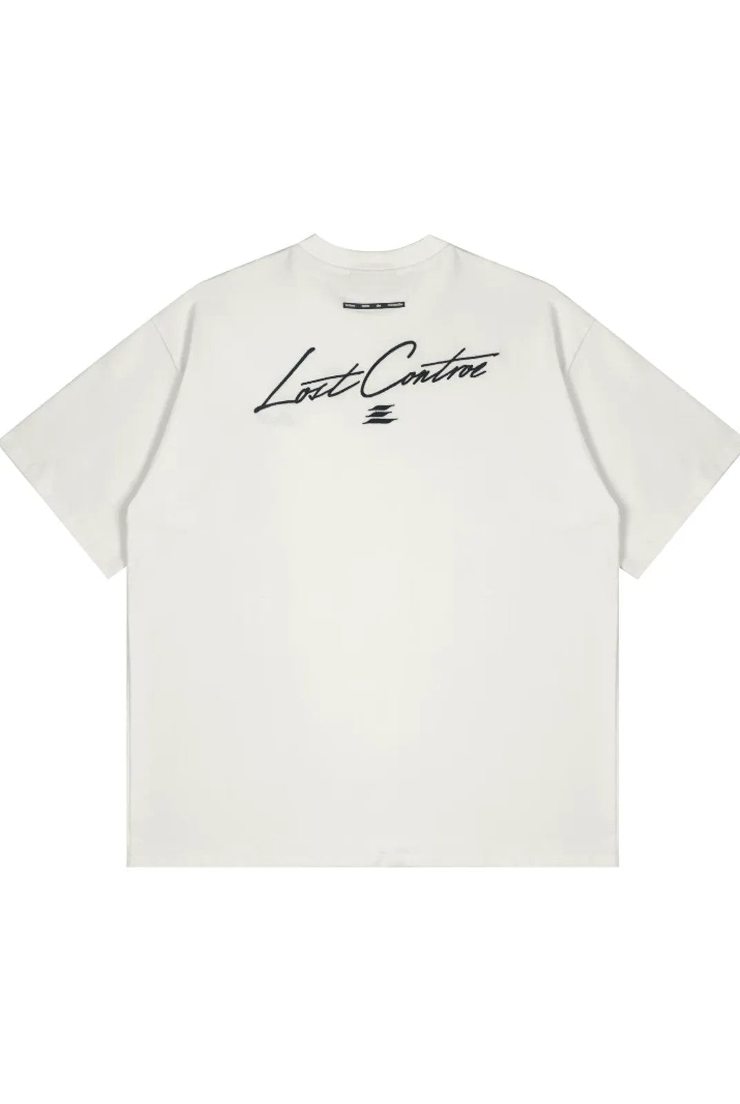 LOSTCTRL Handwritten 3D Embroidery T Shirt in White