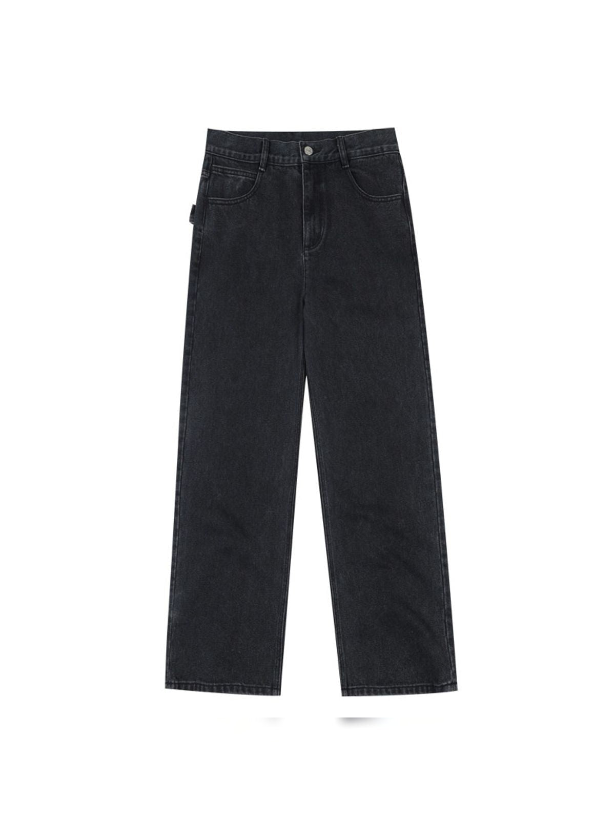 MEDM Washed Wide Leg Jeans in Gray