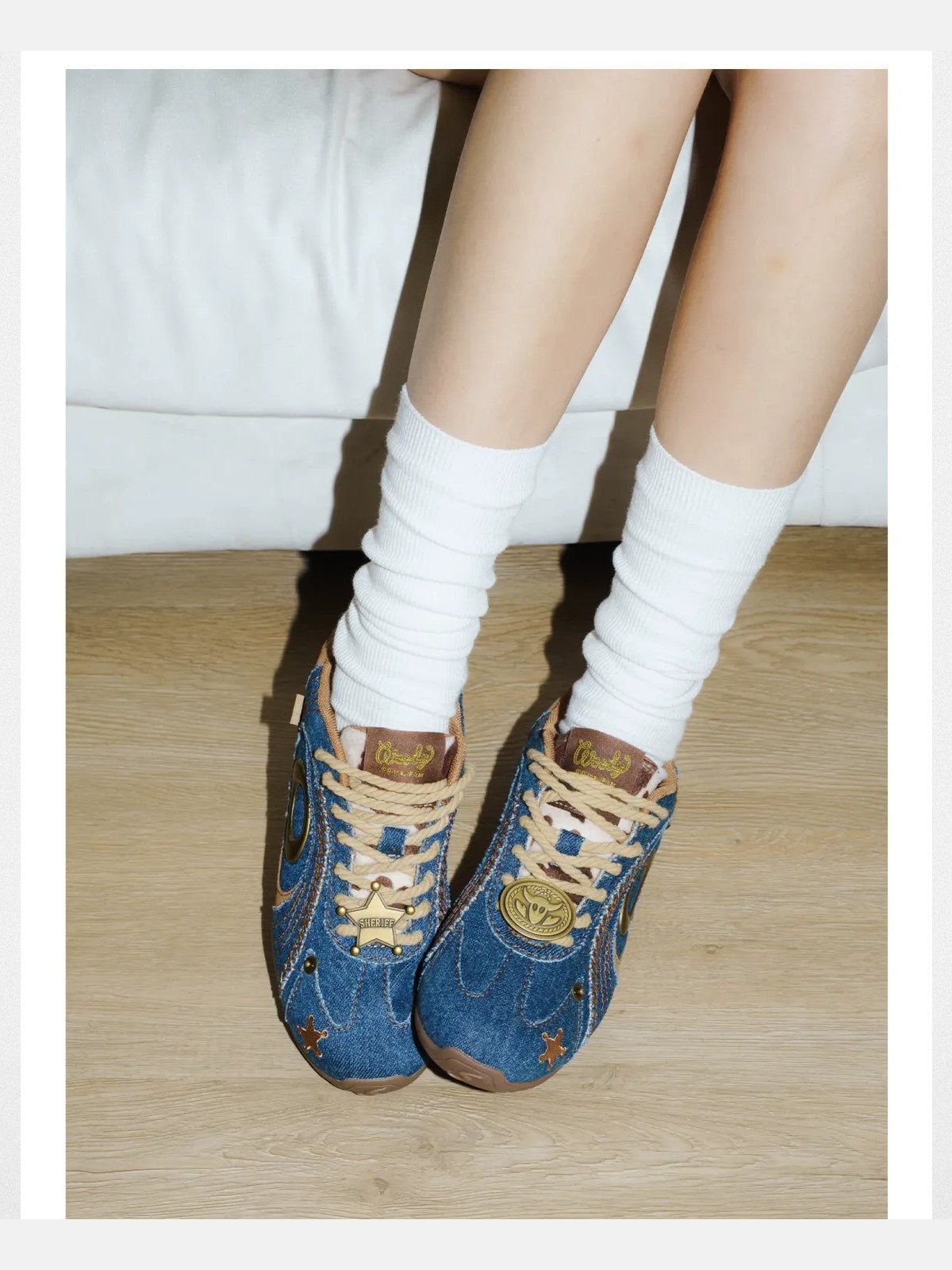 OLDORDER Toy Story Woody Denim Sneakers in Denim