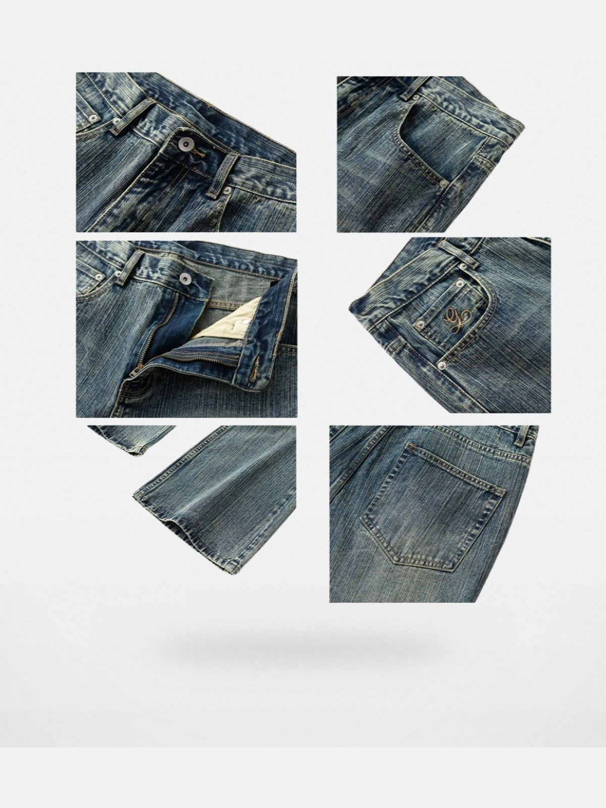 Y OFFICIAL Okayama Slub Mud Dyed Micro Flare Jeans in Gray