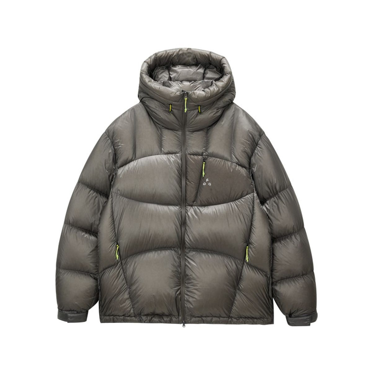 FPA 800FP Contrast Pocket Hooded Puffer in Gray