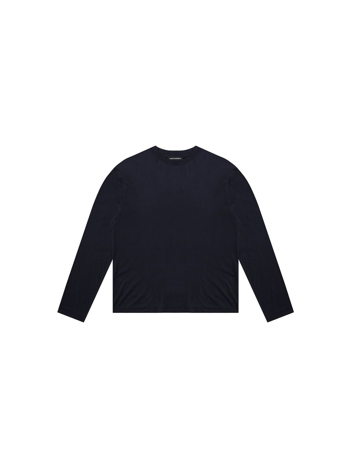 MasonPrince Lightweight Cotton Long Sleeve Tee in Navy Blue