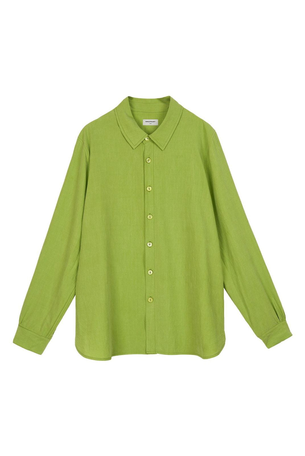 Simple Project Washed Lyocell Shirt in Green