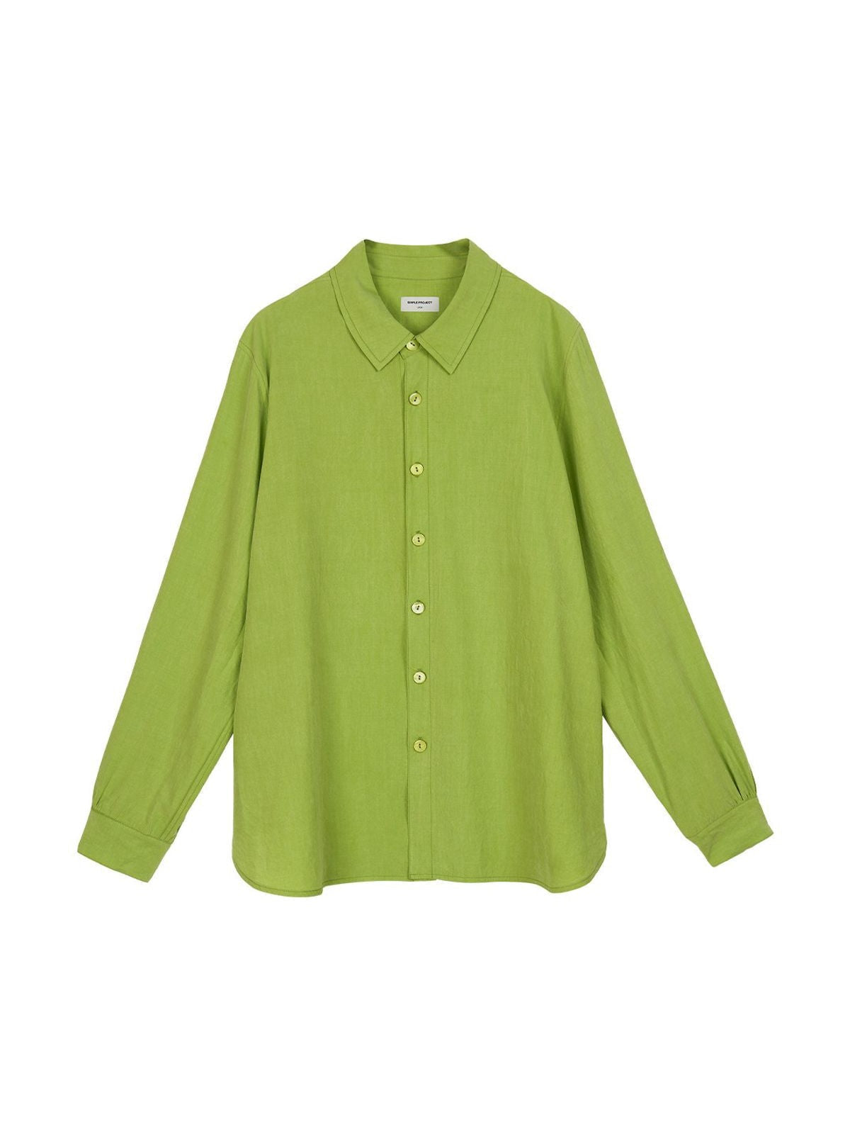 Simple Project Washed Lyocell Shirt in Green