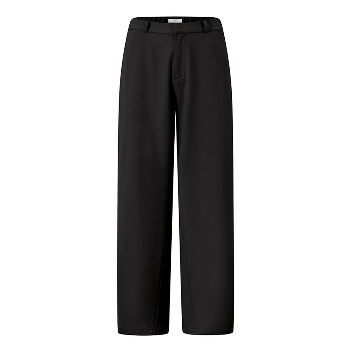ROYA Semi Elastic Waist Trousers in Black