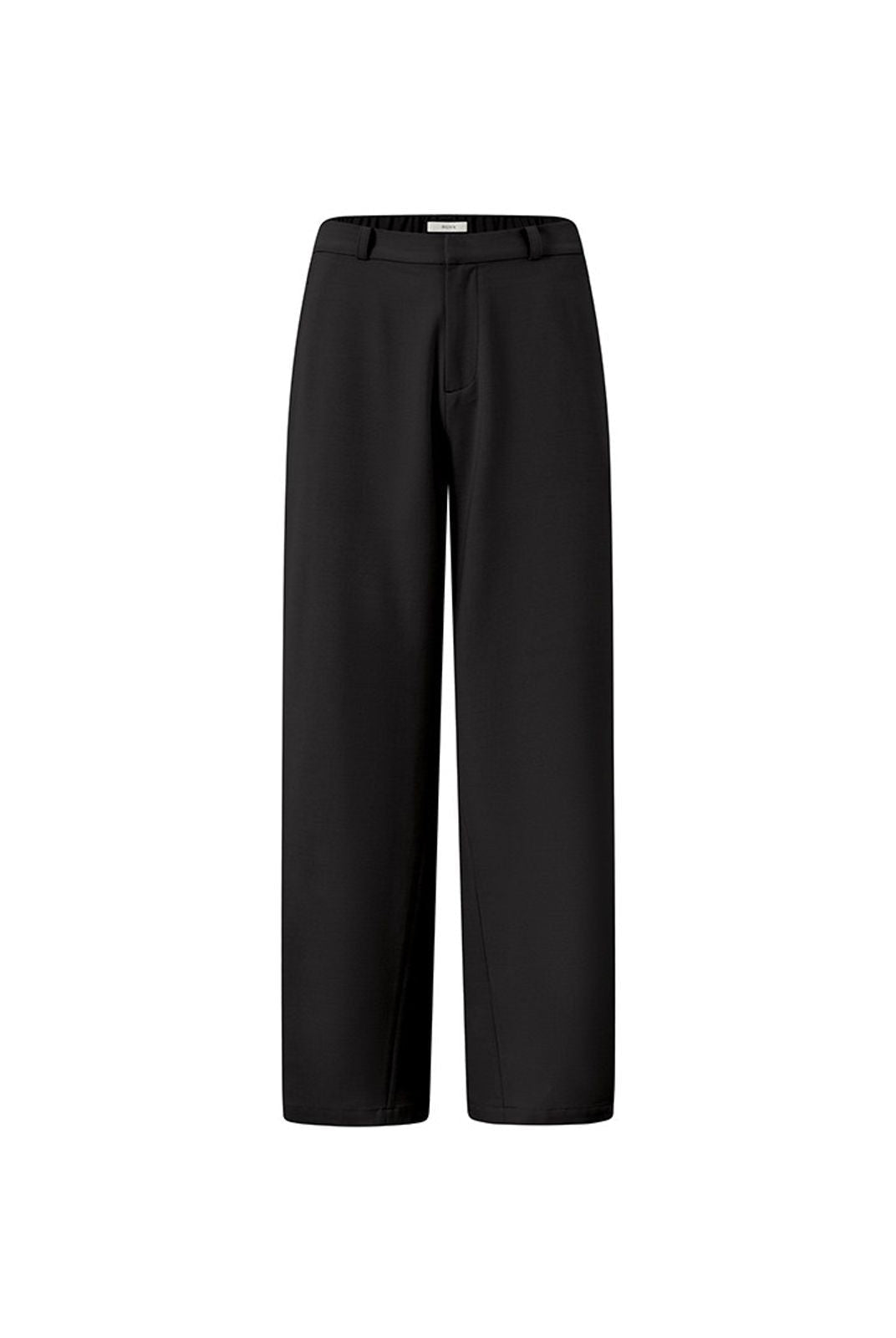 ROYA Semi Elastic Waist Trousers in Black