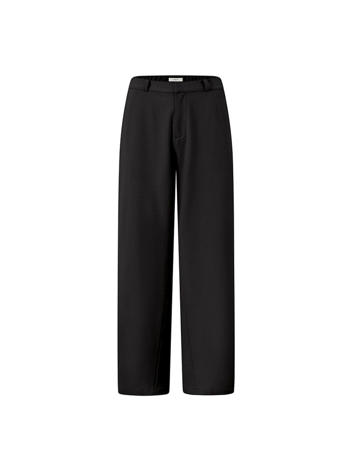 ROYA Semi Elastic Waist Trousers in Black