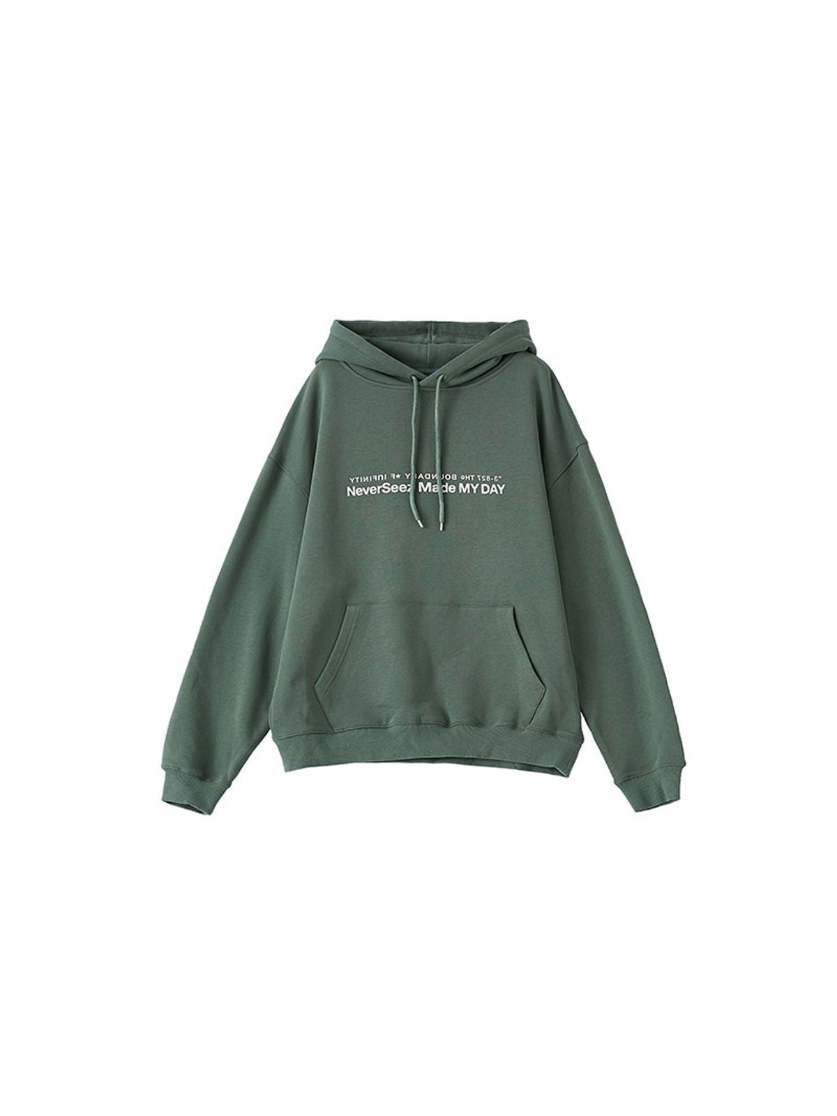 NeverSeez Anniversary Logo Print Hoodie in Green