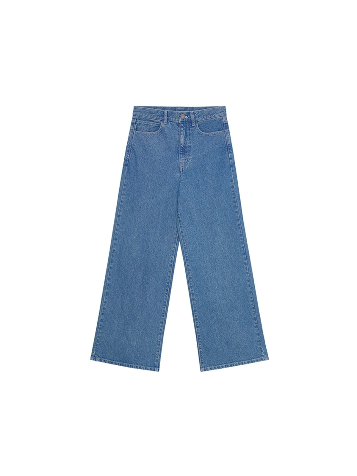 SHUSHUTONG High Waisted Wide Leg Jeans in Blue