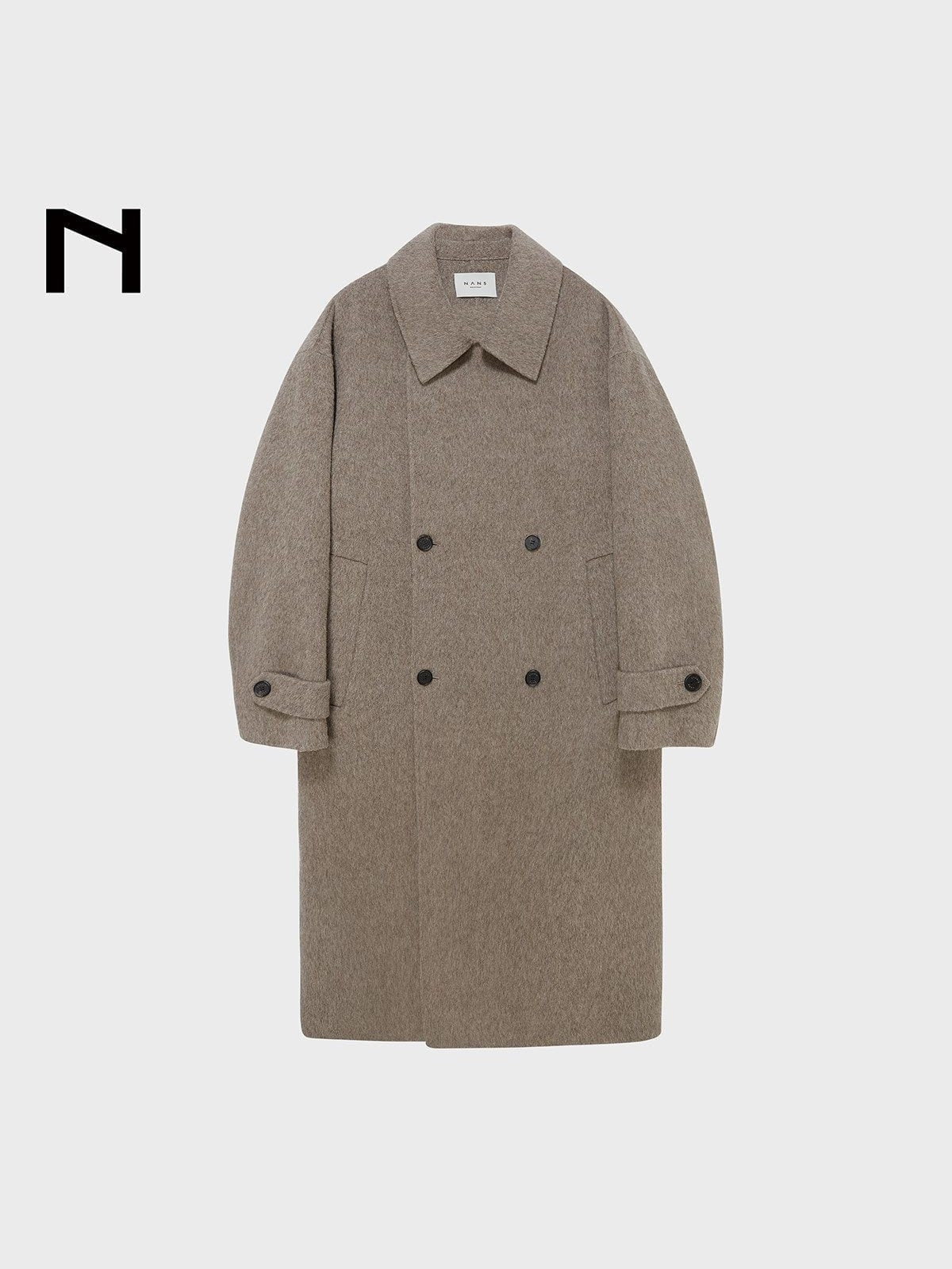 Nans Handmade Double Faced Wool Coat in Beige