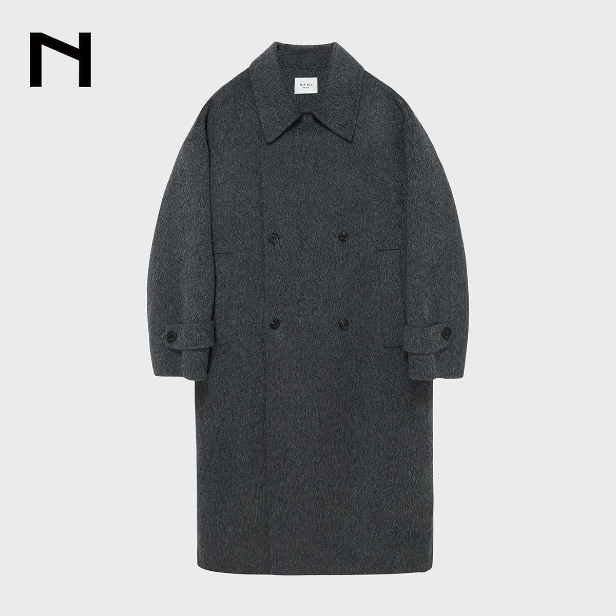 Nans Handmade Double Faced Wool Coat in Gray