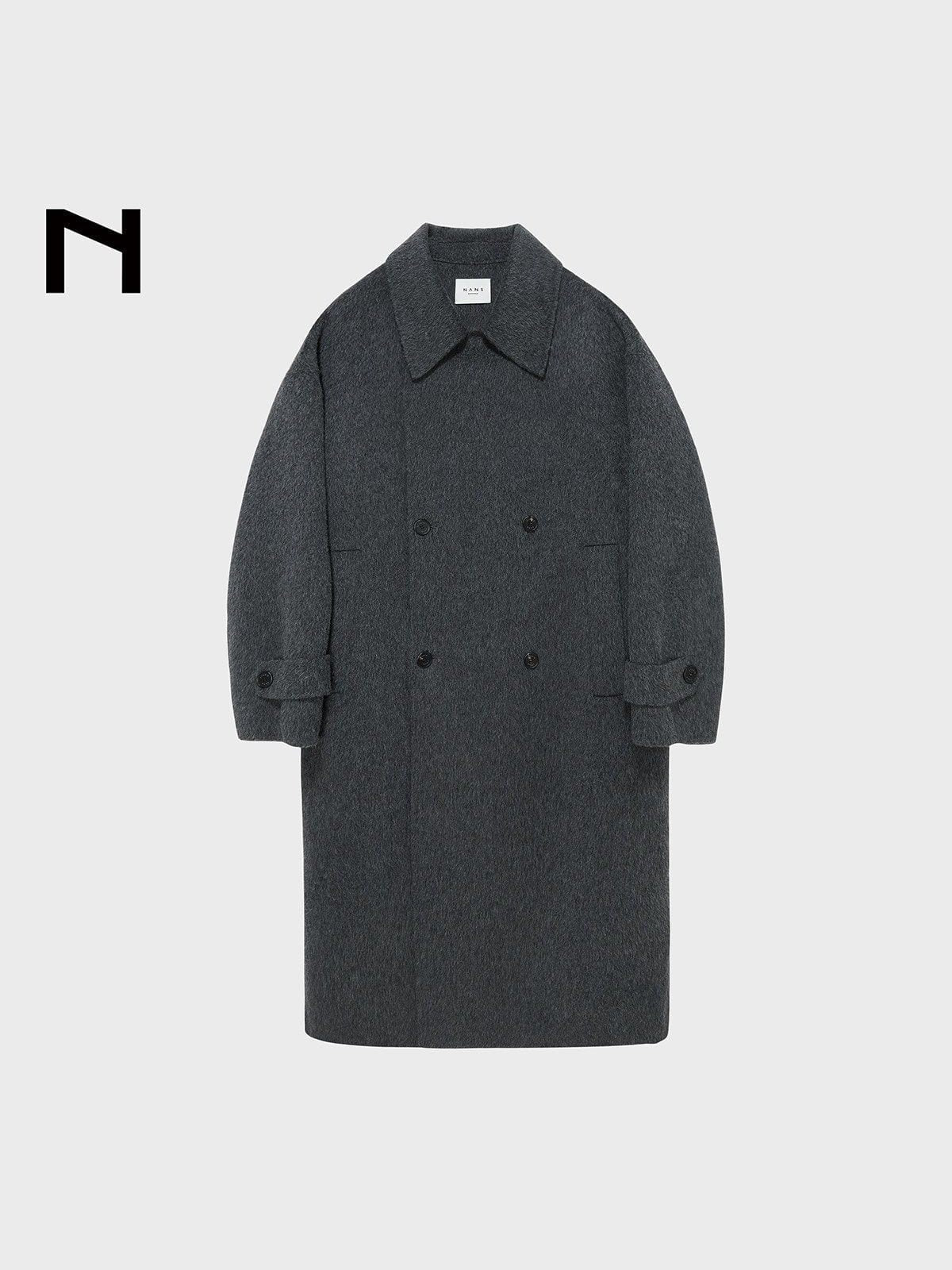 Nans Handmade Double Faced Wool Coat in Gray