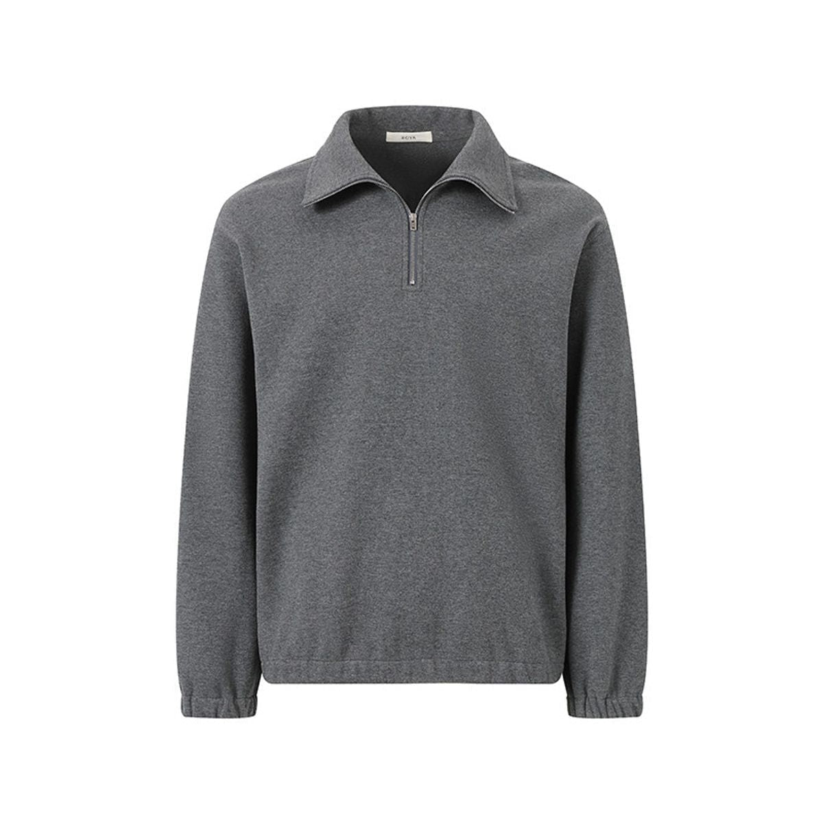 ROYA Japanese Organic Cotton Half Zip in Gray