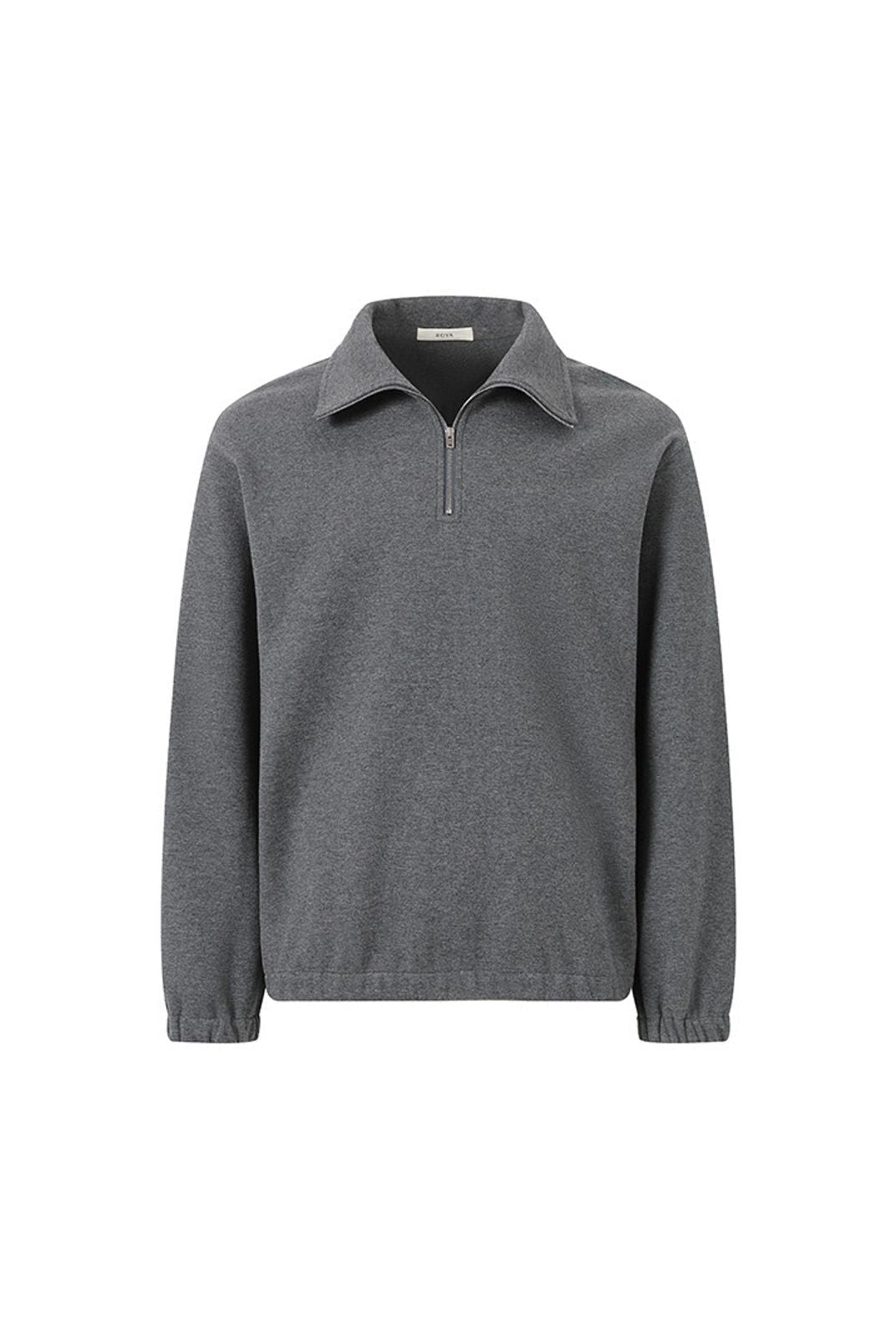ROYA Japanese Organic Cotton Half Zip in Gray