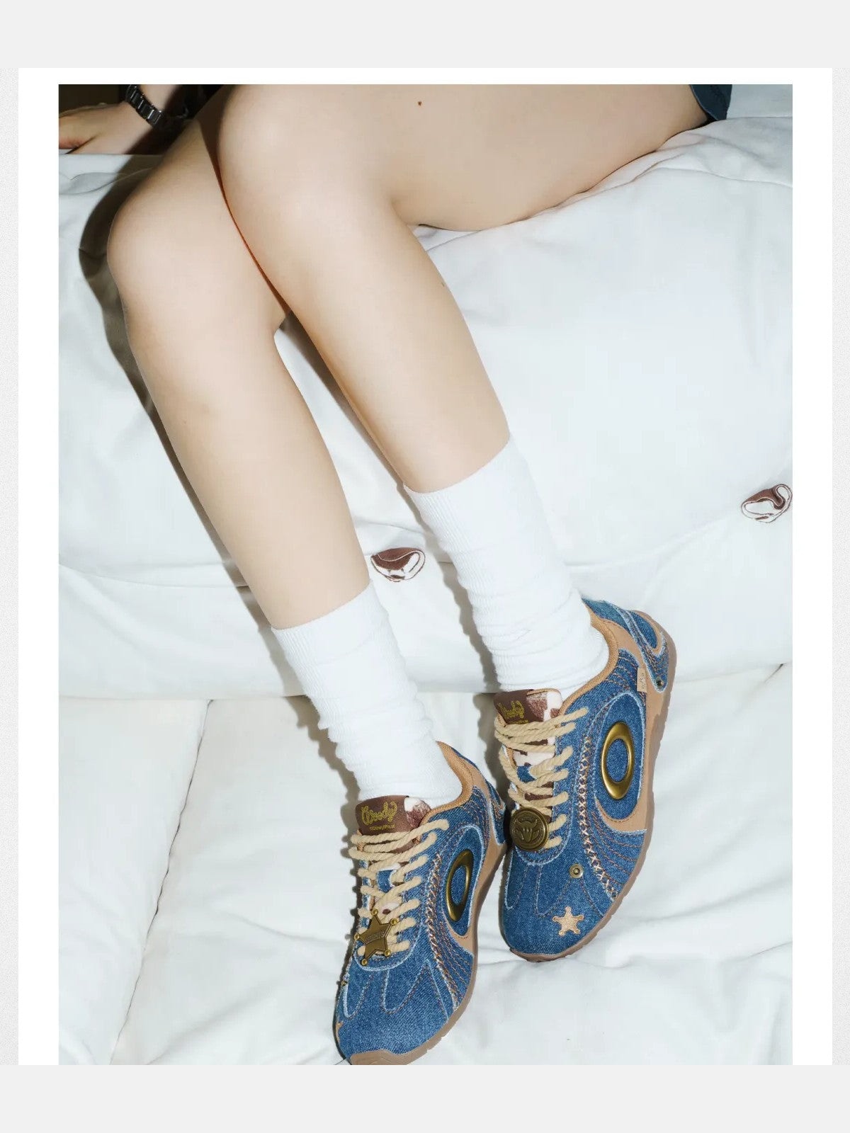 OLDORDER Toy Story Woody Denim Sneakers in Denim