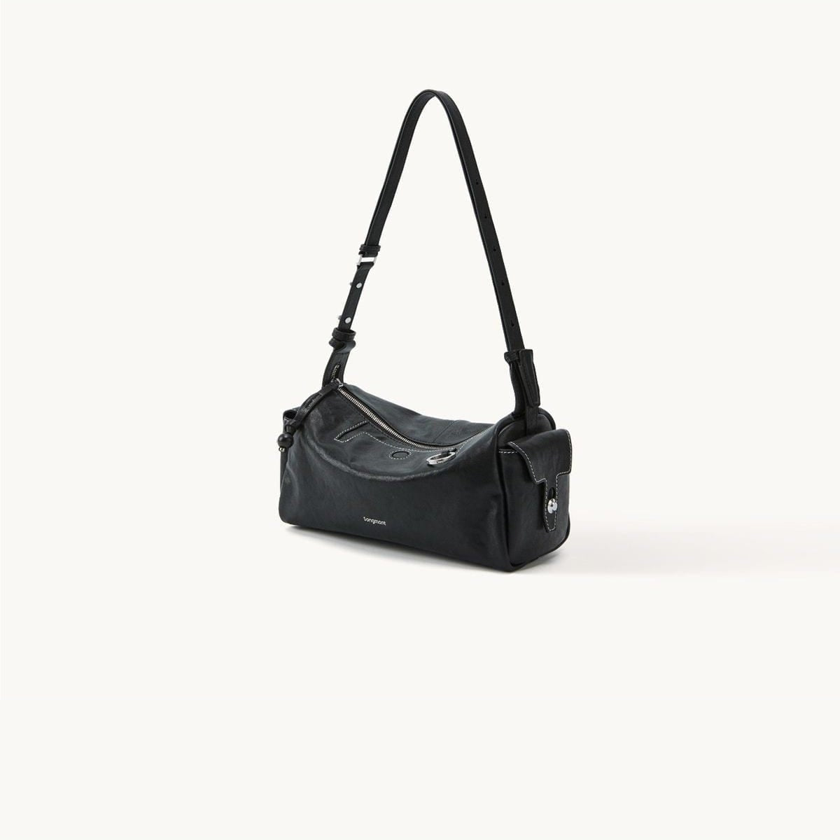 Songmont Leather Mini Camera Bag in Black
