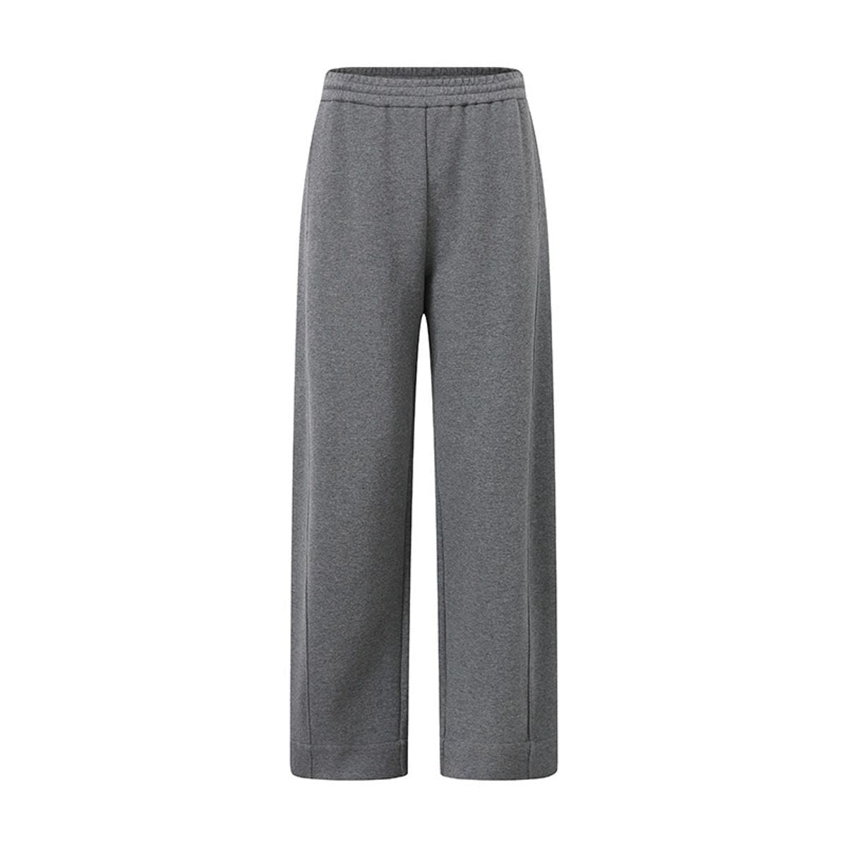 ROYA Double Weave Curved Leg Sweatpants in Gray