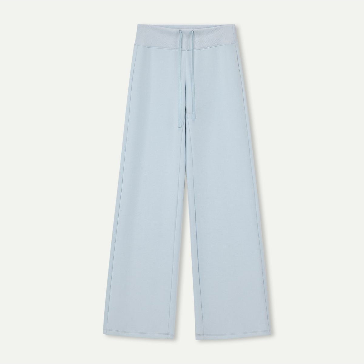 PUKI Lyocell Wide Leg Drawstring Trousers in Sky Blue