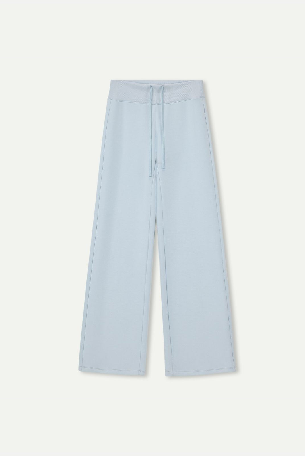 PUKI Lyocell Wide Leg Drawstring Trousers in Sky Blue