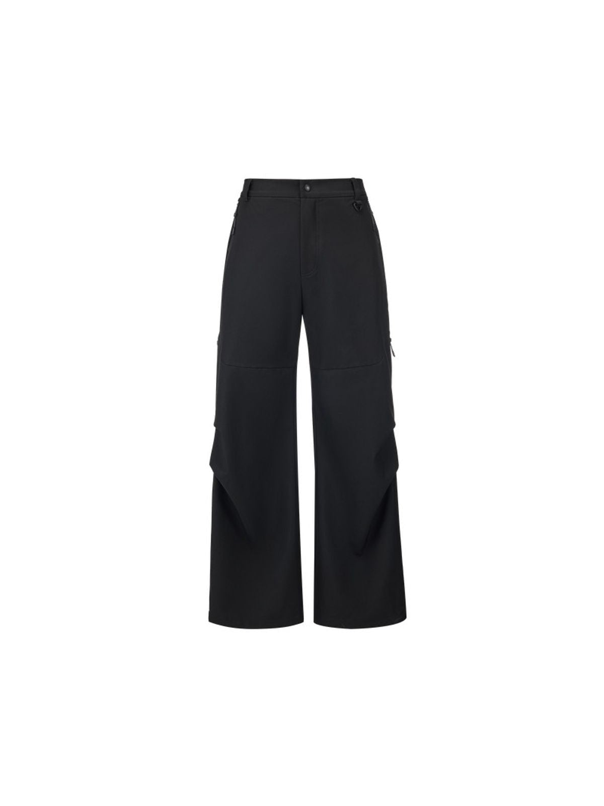 FPA Soft Shell Wide Leg Tech Pants in Black