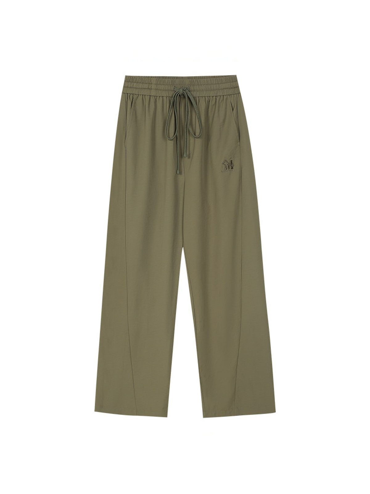 MEDM Cooling Wide Leg Track Pants in Olive