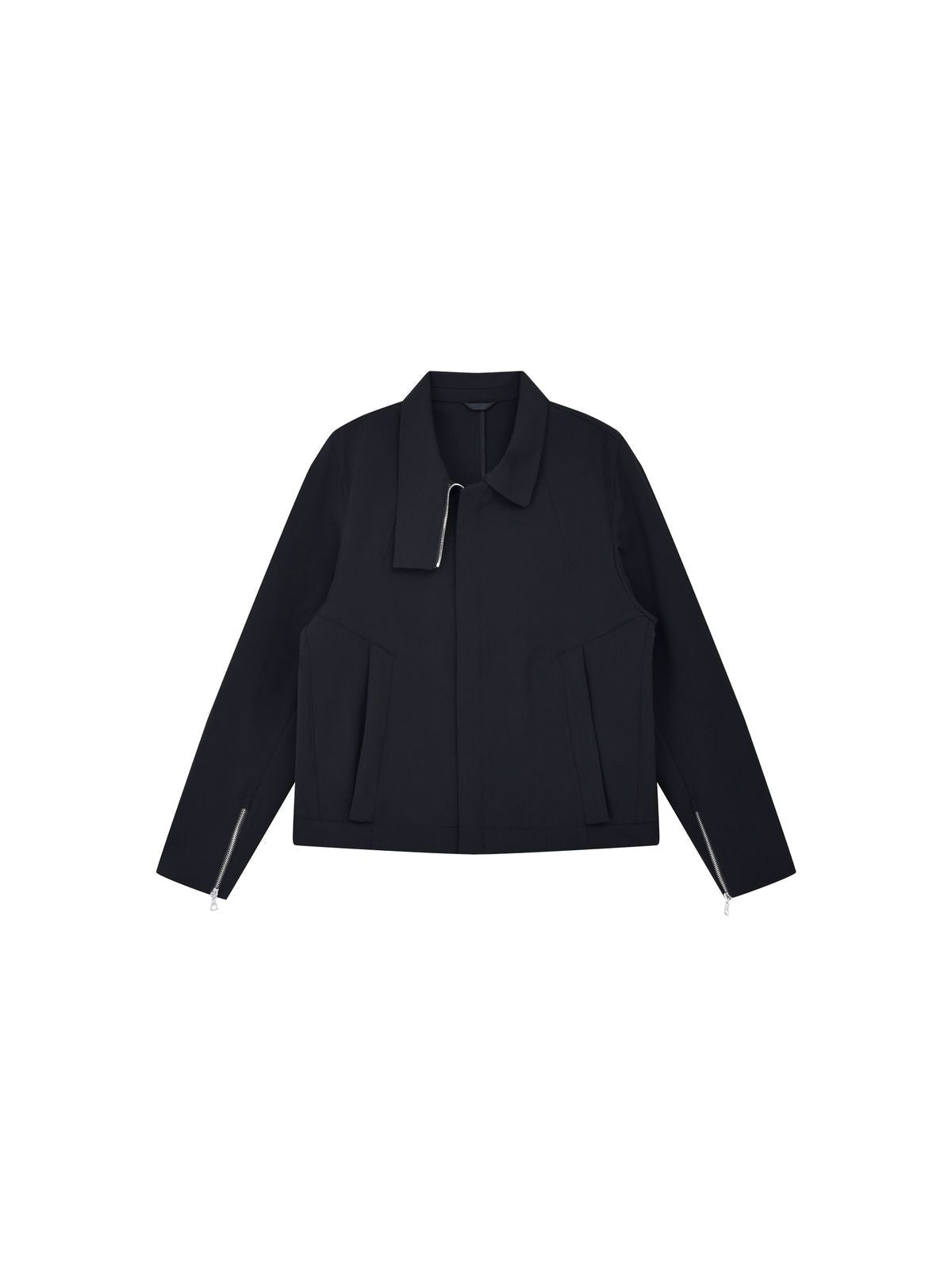 Roolrren Homme Solotex Stand Collar Tech Jacket in Black