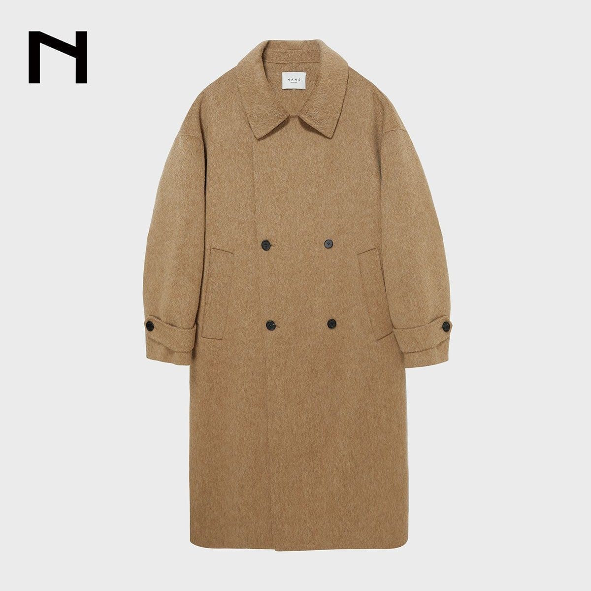 Nans Handmade Double Faced Wool Coat in Camel