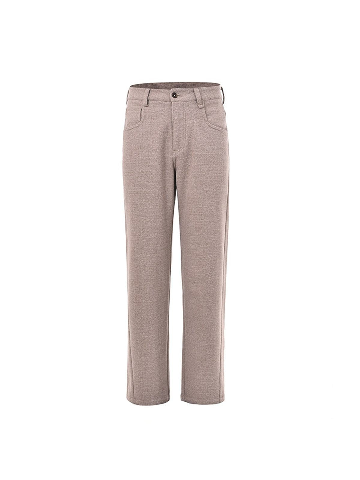 Roolrren Homme Heavyweight Wool Linen Trousers in Beige