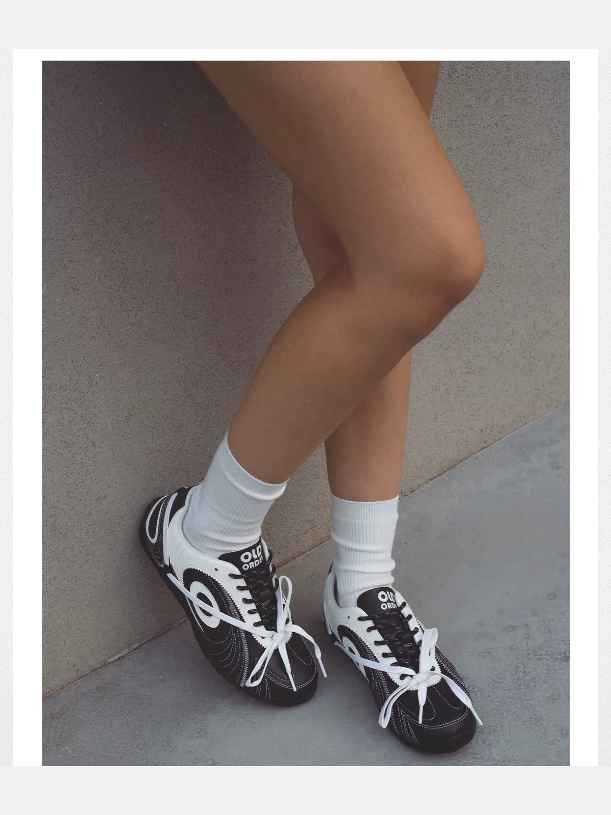 OLDORDER Turbo Lite Retro GAT Sneakers in Black - On Model