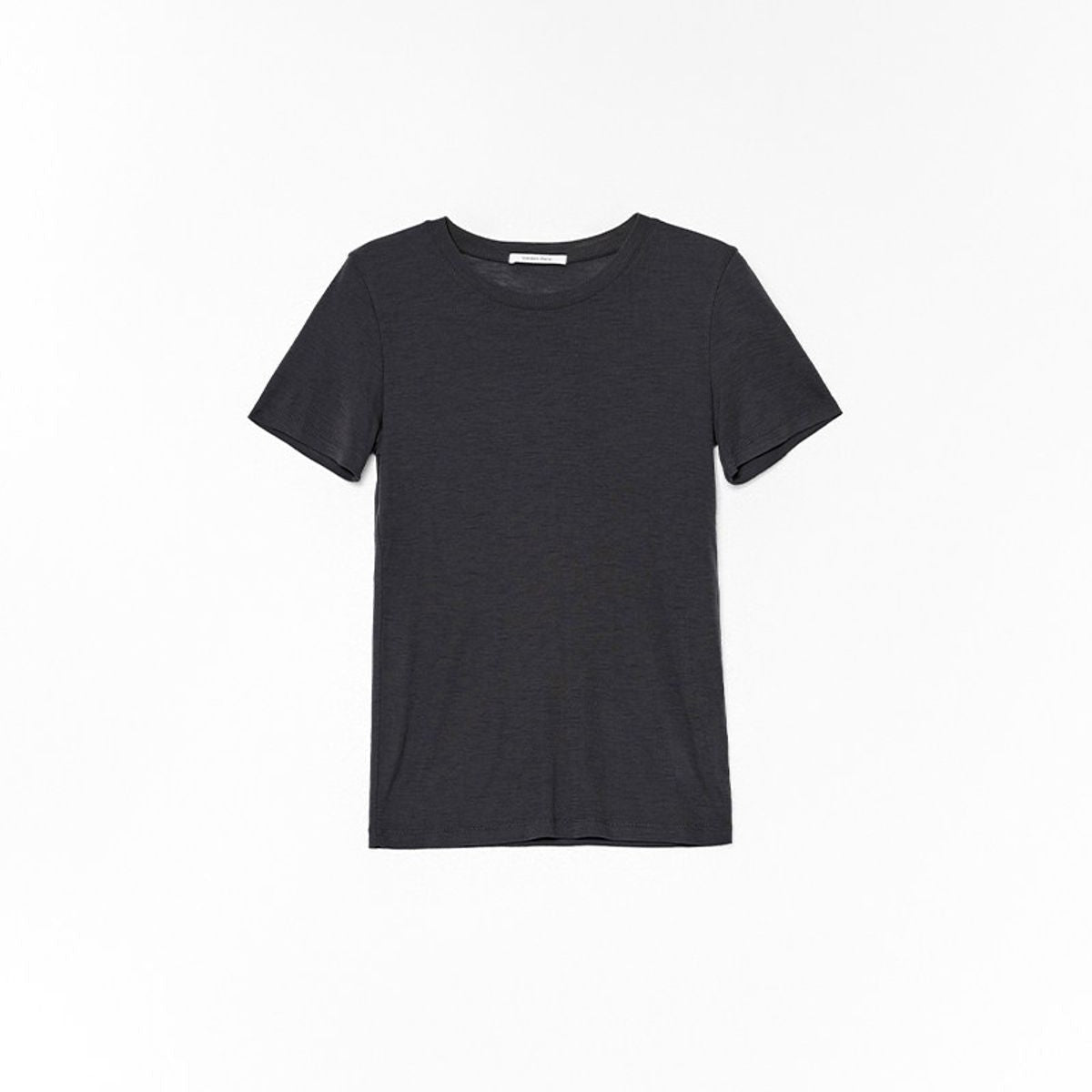 RandomPiece Lambswool Scoop Neck Tee in Gray