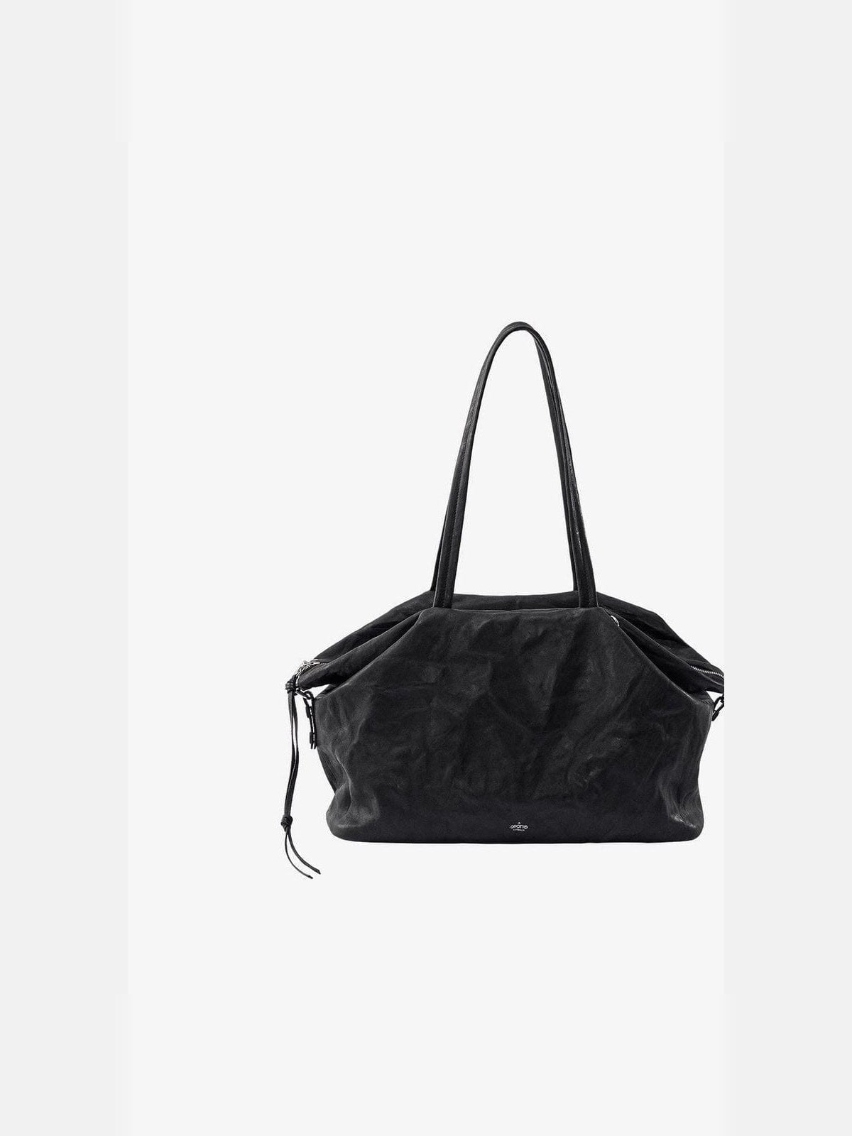 Grotto Vegetable Tanned Sheepskin Tote in Black