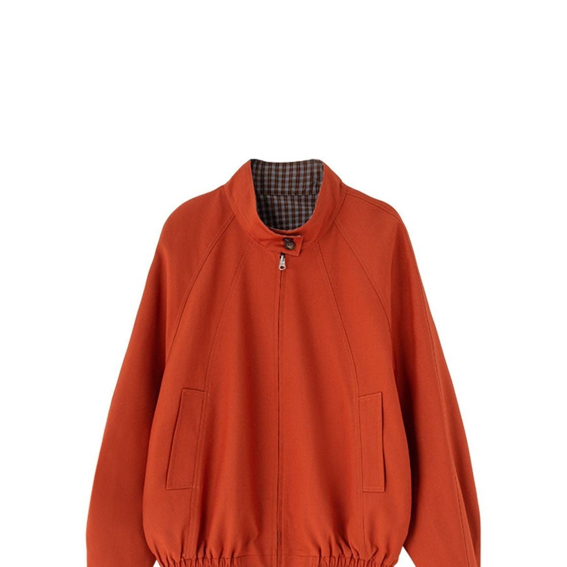 ACSENSE STUDIO Reversible Stand Collar Jacket in Orange