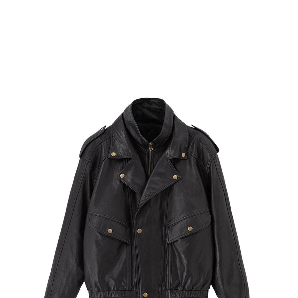 Vintage Style Sheepskin Leather Jacket