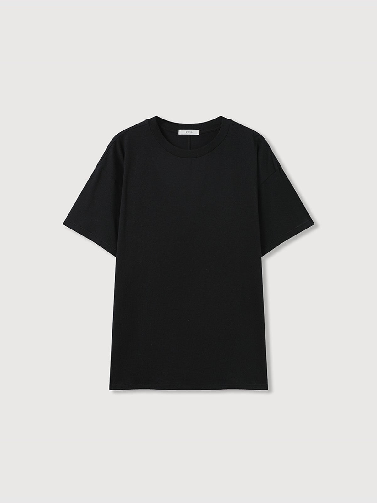 ROYA Center Seam Modal Cotton T Shirt in Black