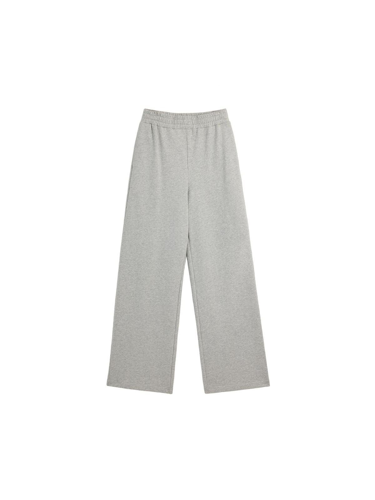 Alright then Wide Leg Cotton Blend Sweatpants in Gray