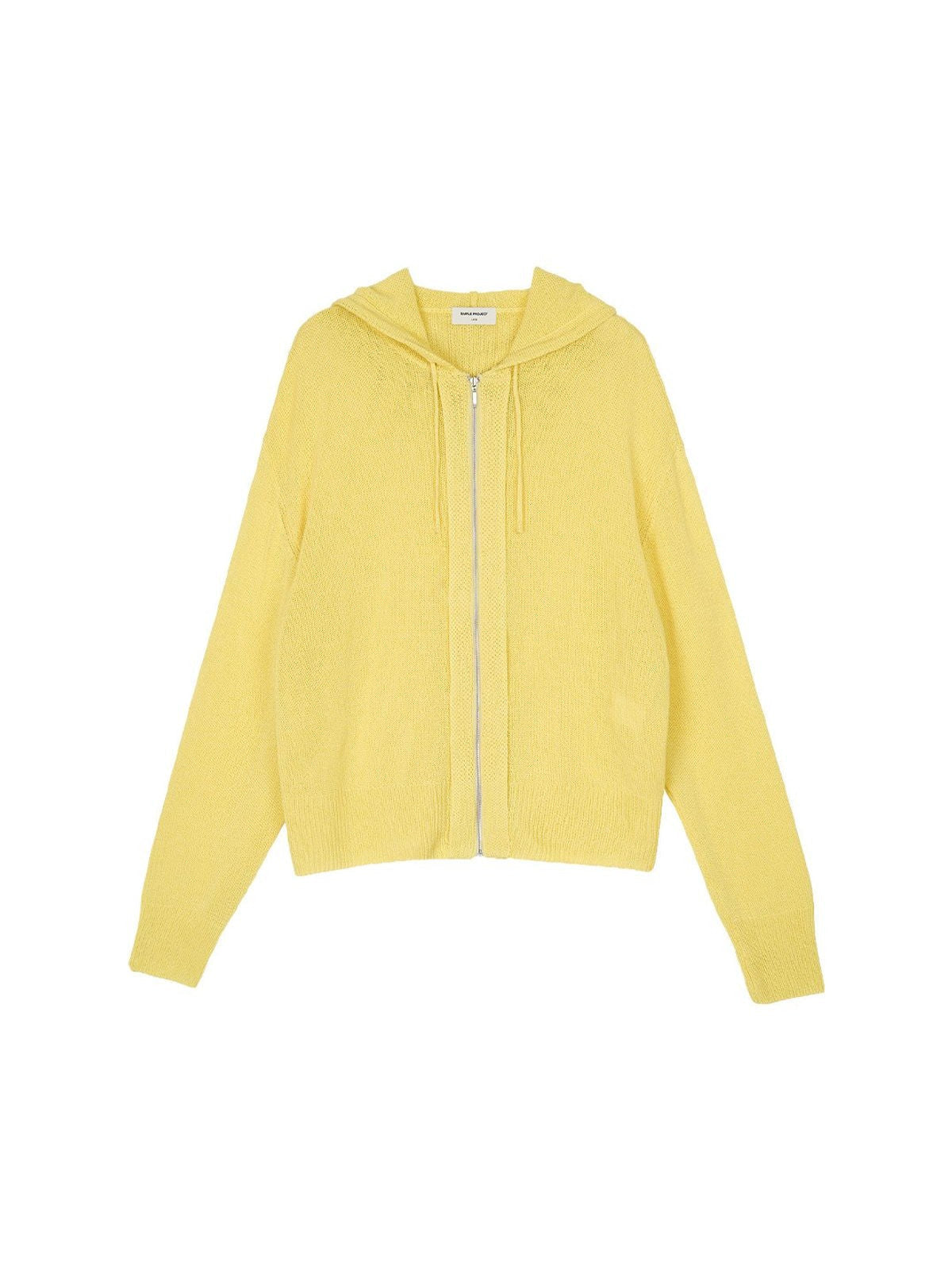 Simple Project Washi Paper Yarn Zip Hoodie in Yellow