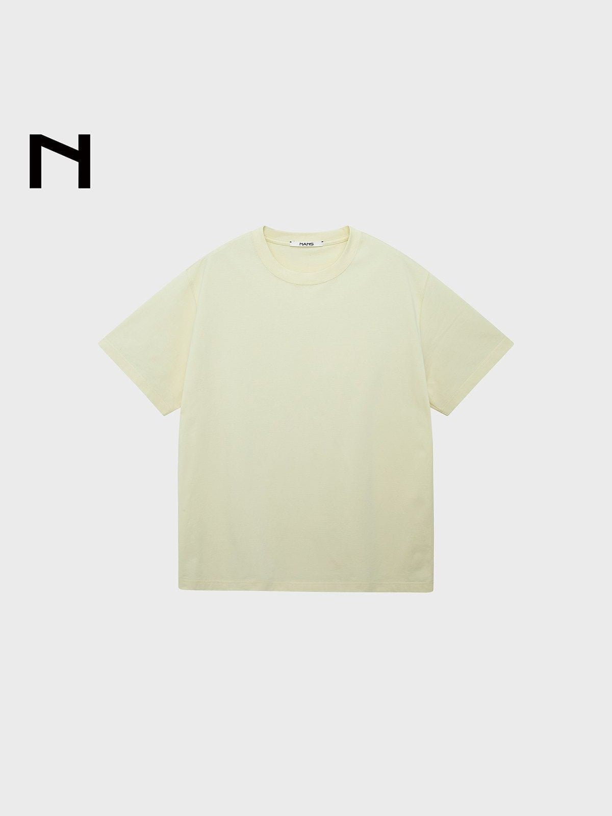 Nans 260g Combed Cotton Crew Neck Tee in Cream