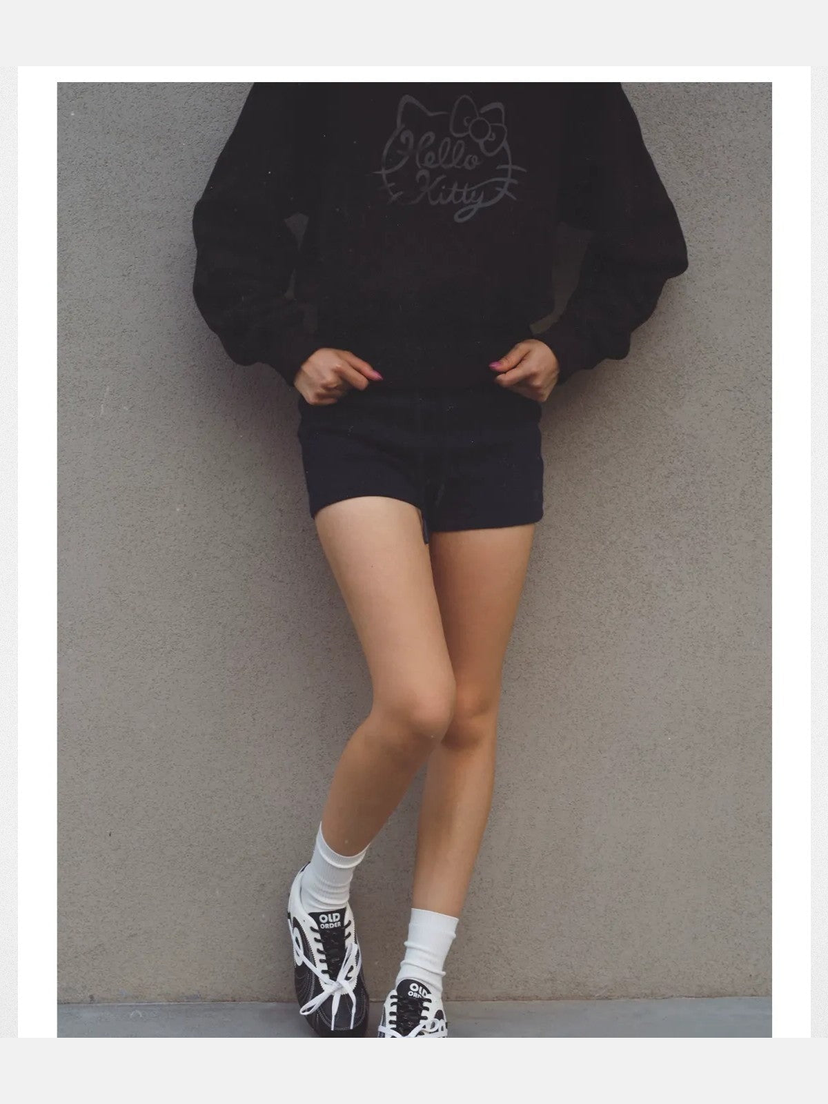 OLDORDER Turbo Lite Retro GAT Sneakers in Black - On Model