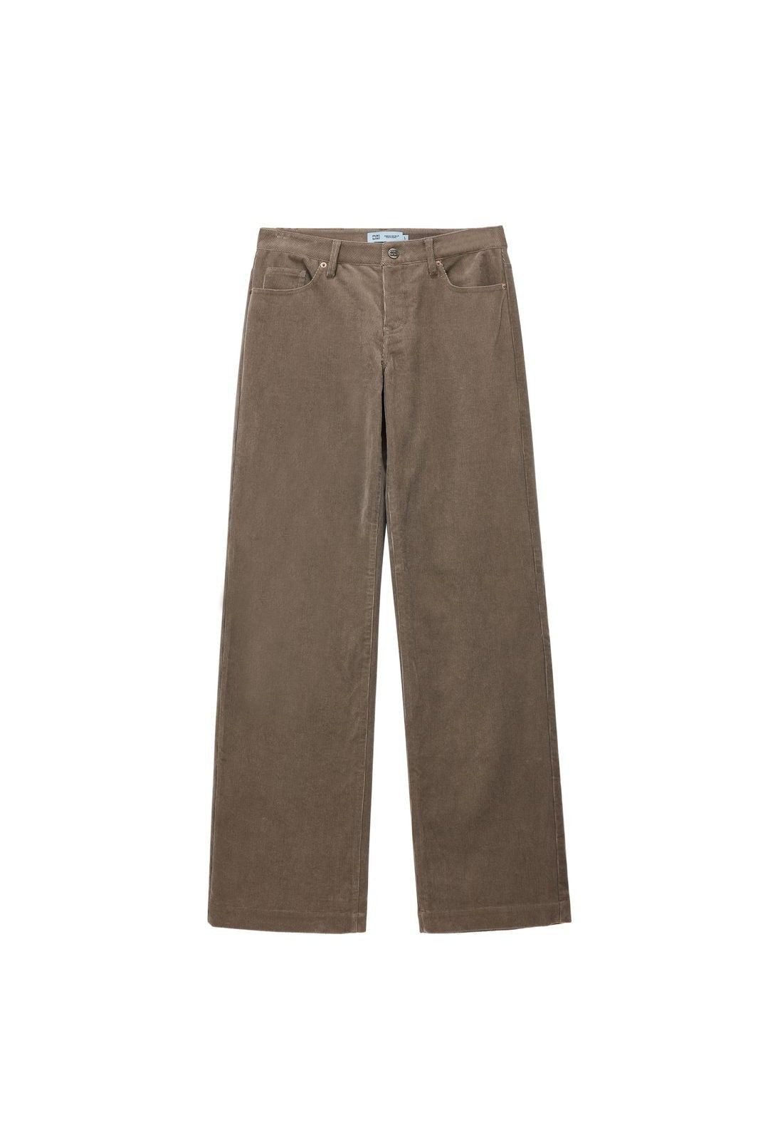 PUKI Heavyweight Corduroy Straight Leg Pants in Beige