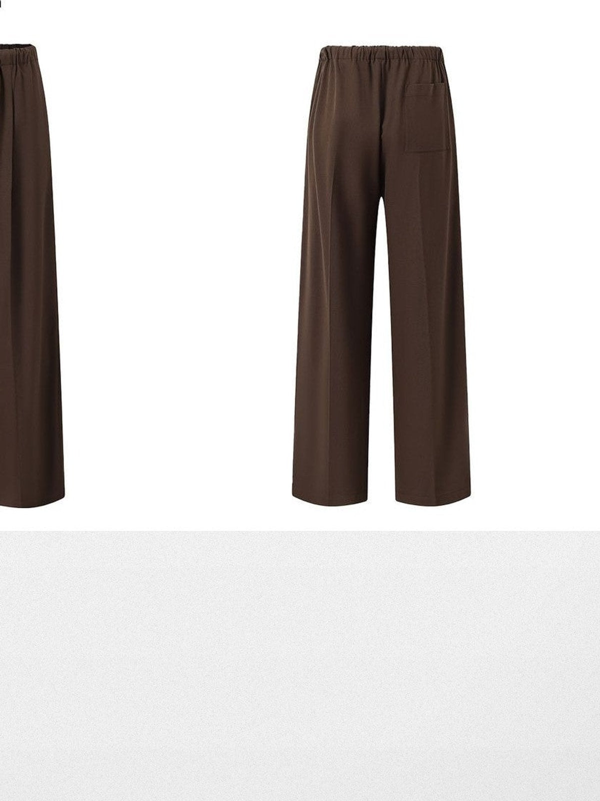 ROYA Wide Leg Wool Blend Trousers in Brown