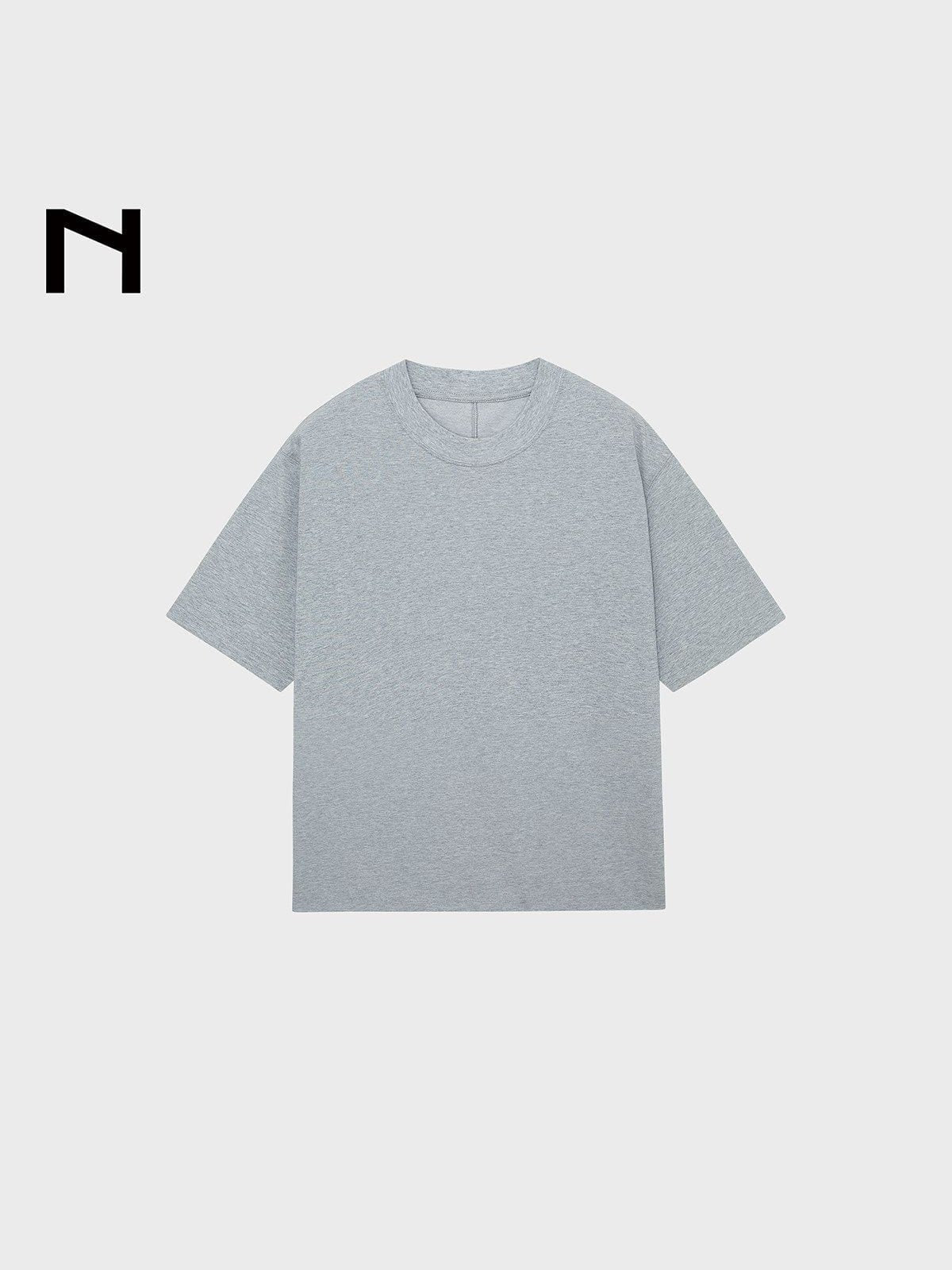 Nans Coolmax Cotton Crew Neck Tee in Gray