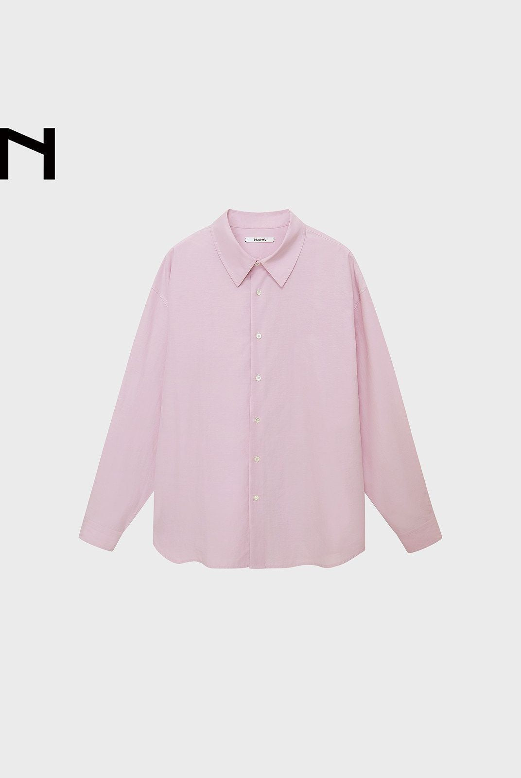 NANS Crinkled Square Collar Shirt in Pink