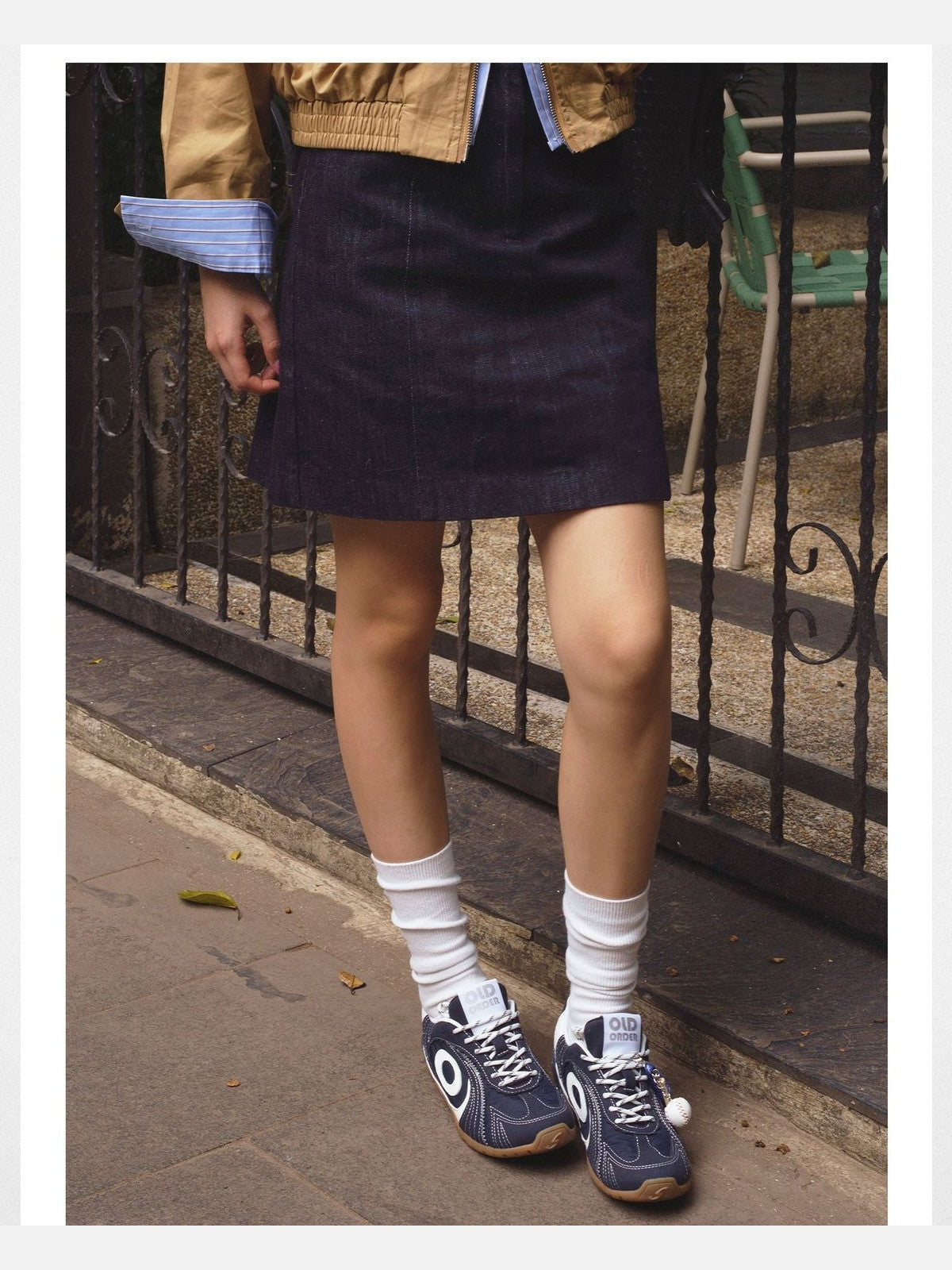 OLDORDER Turbo Lite Blue Hour Sneakers in Navy Blue - On Model